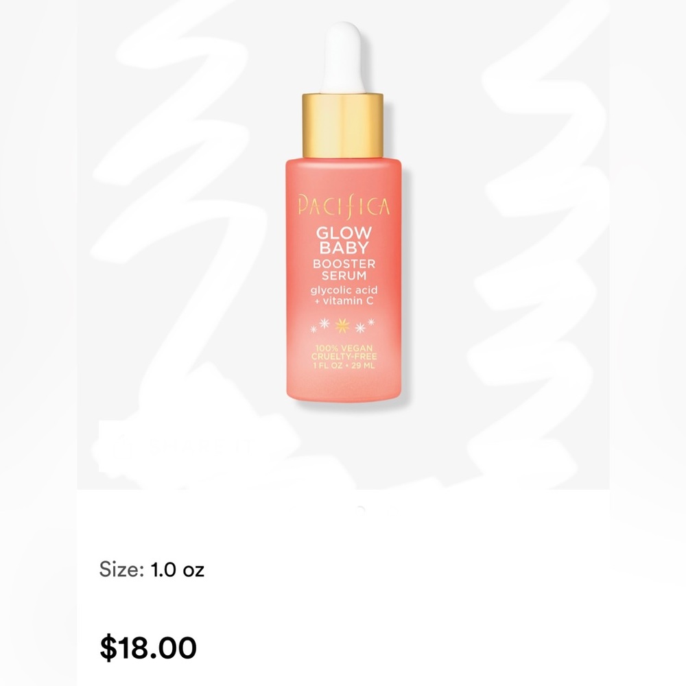 🦋2/$20 Pacifica glow baby serum booster with vitamin c & glycolic acid NWT